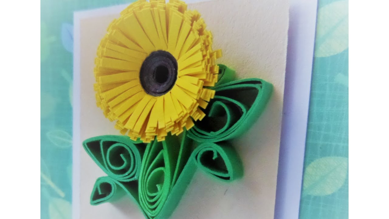 Girasol en Filigrana / Quilling Sunflower 🌻🌻🌻
