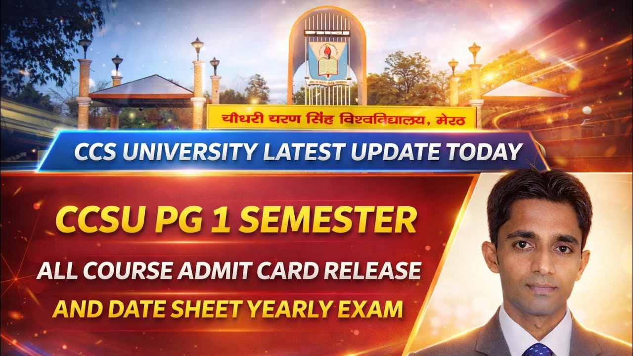 CCSU PG ADMIT CARD&UG PG DATE SHEET RELEASE #ccsu #exam #students #study #motivation #comment #share