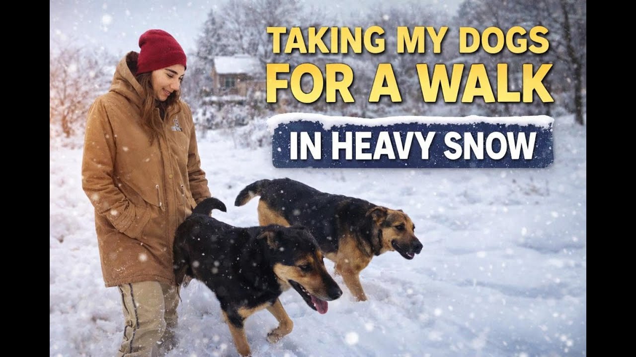Walking My Dogs in Heavy Snow ❄️🐾 | ASMR (No Talking)