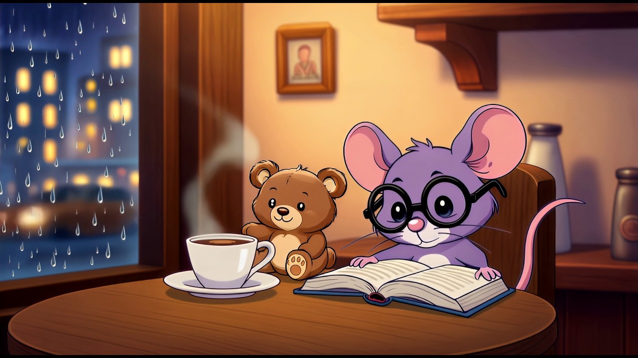 Study With Me: Rainy Coffee Shop LoFi | Artie & Teddy's Focus Mix