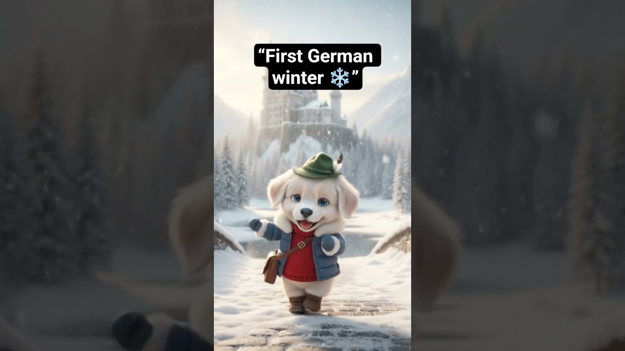 Lumi sees snow for the first time ❄️🥹Cold outside, warm heart ❤️