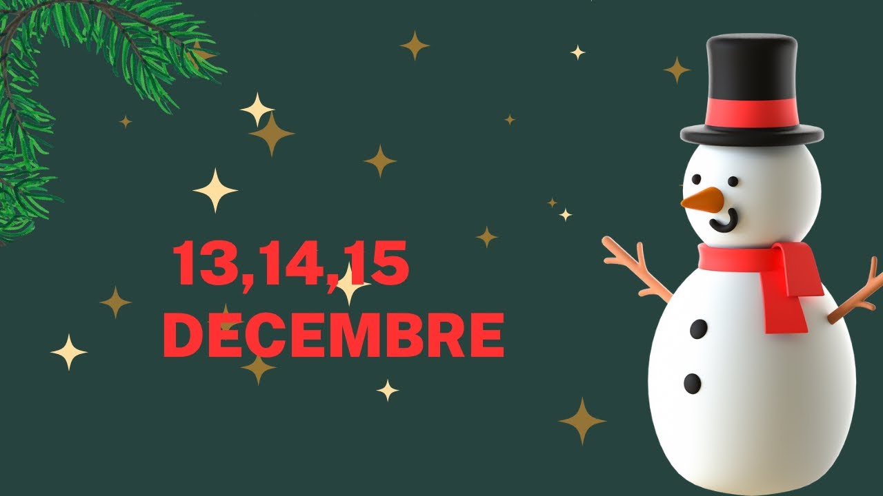13,14,15 Décembre ….un week end musical …#calendrierdelavent 