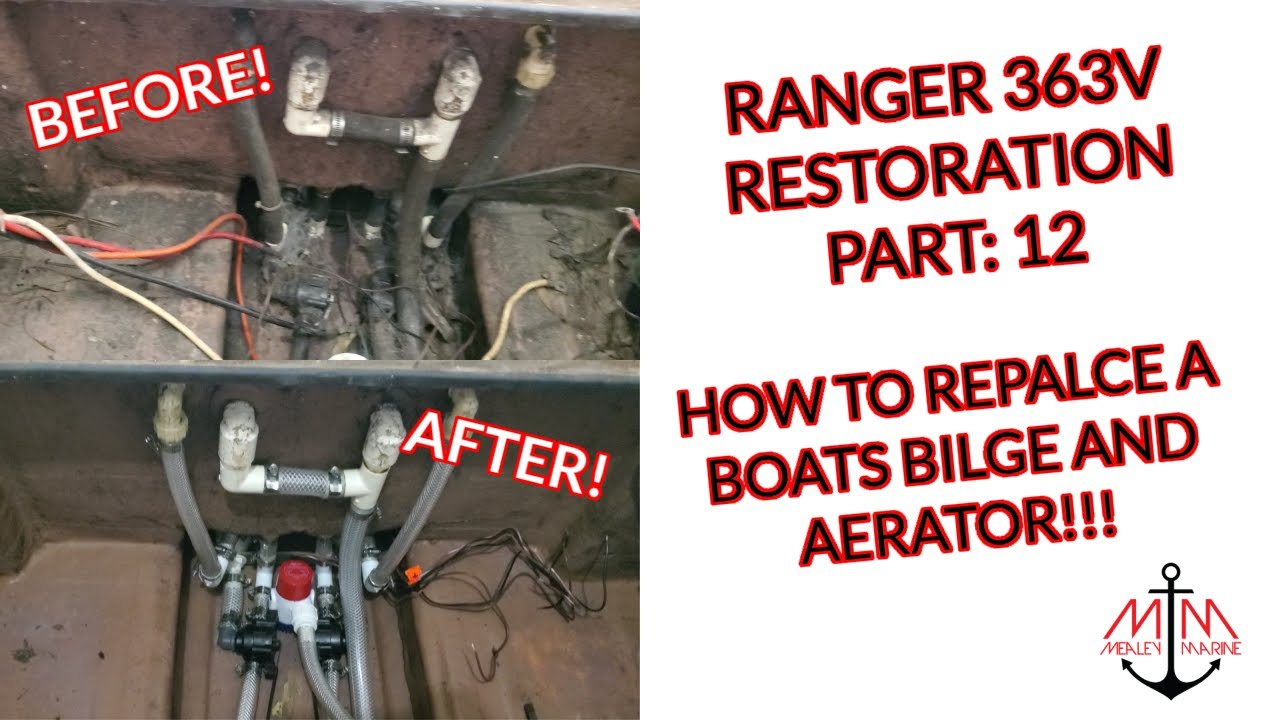 BASS BOAT RESTORATION | 1988 RANGER 363V | PART 12: HOW TO REPLACE A BOATS BILGE AND AERATOR