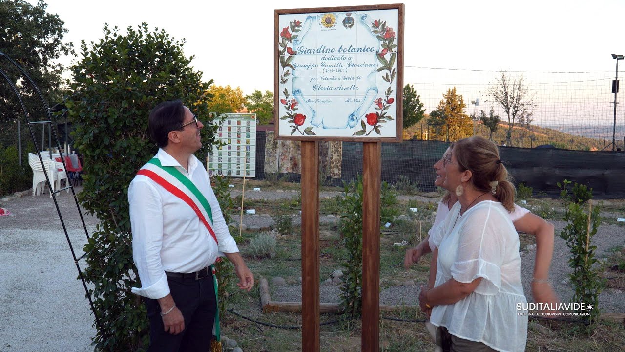 A Pomarico inaugurato il 27 luglio un giardino botanico dedicato a Giuseppe Camillo Giordano
