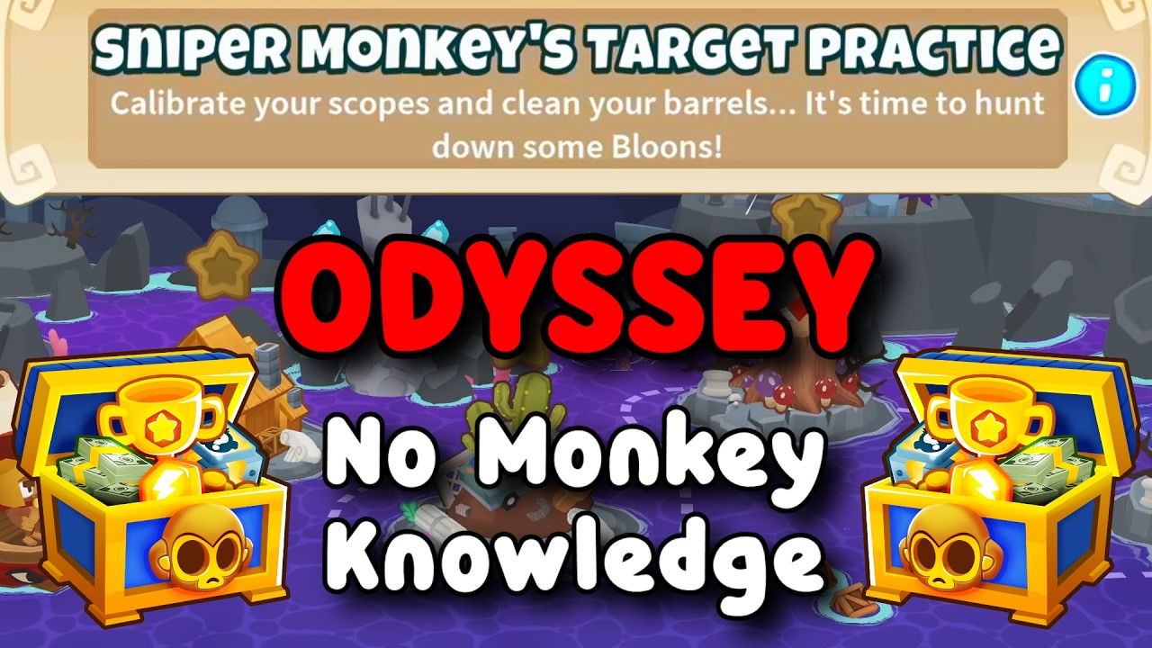 BTD6 Odyssey | No Monkey Knowledge Guide | Hard Mode Tutorial | Sniper Monkey's Target Practice