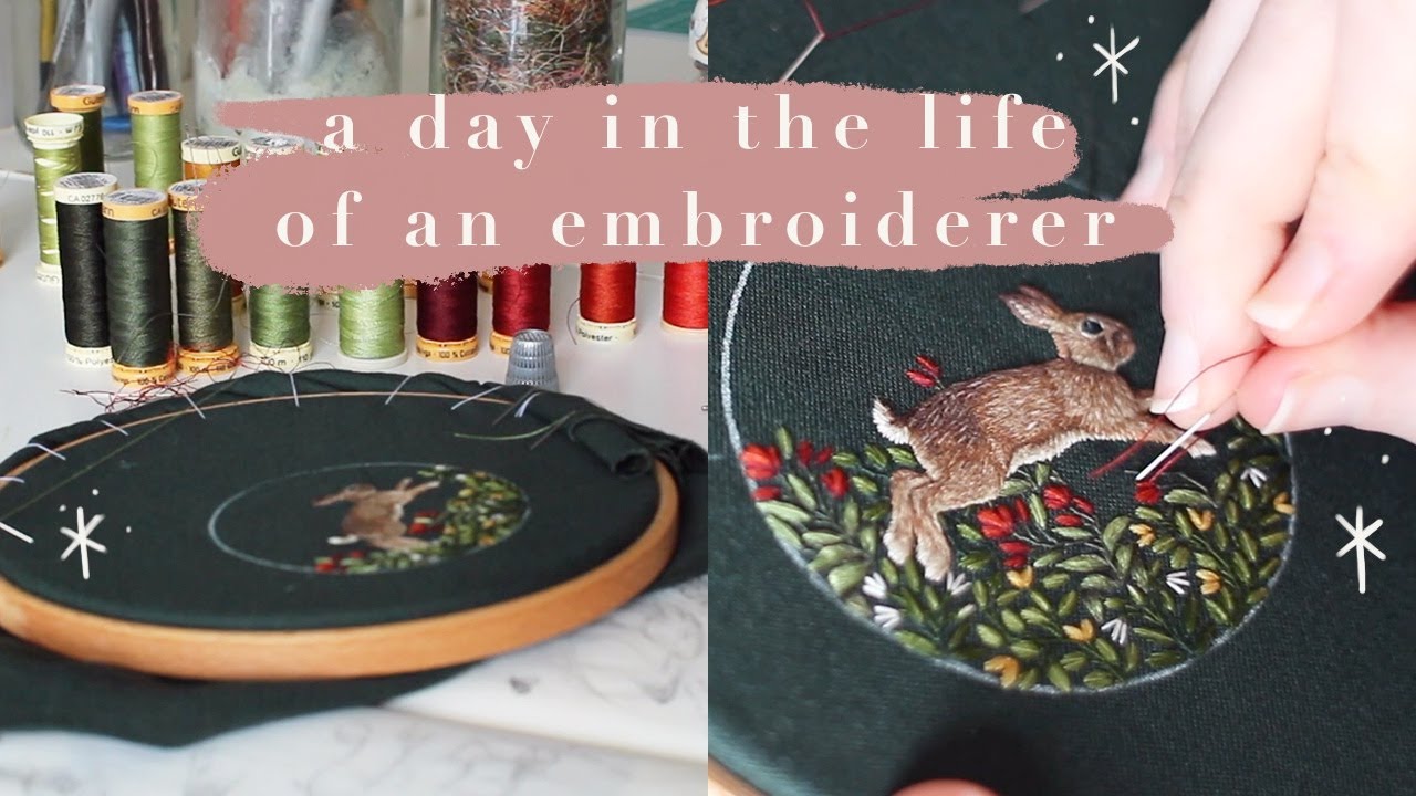 A Day in the Life of an Embroiderer || Silent vlog