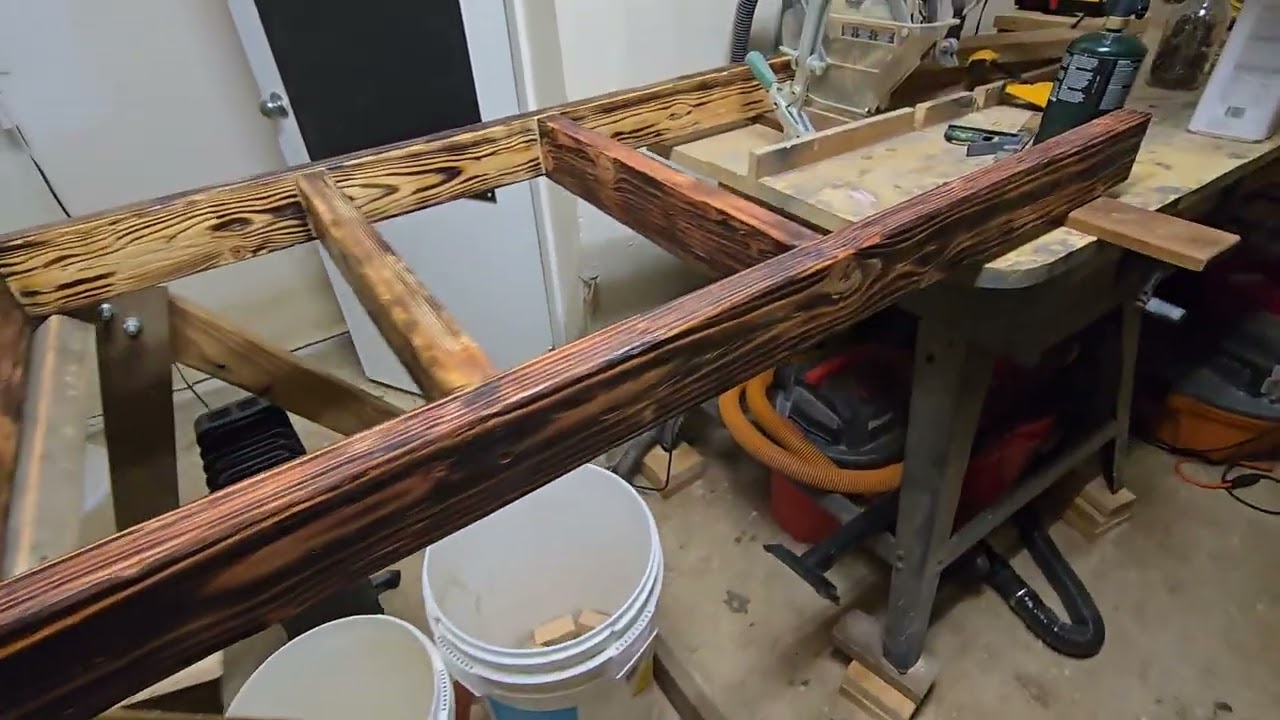 6'×2' wood burned blanket ladder DIY