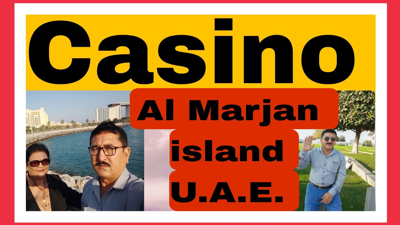 Casino in Al Marjan Island. Beach vesta में घर बन रहा है।