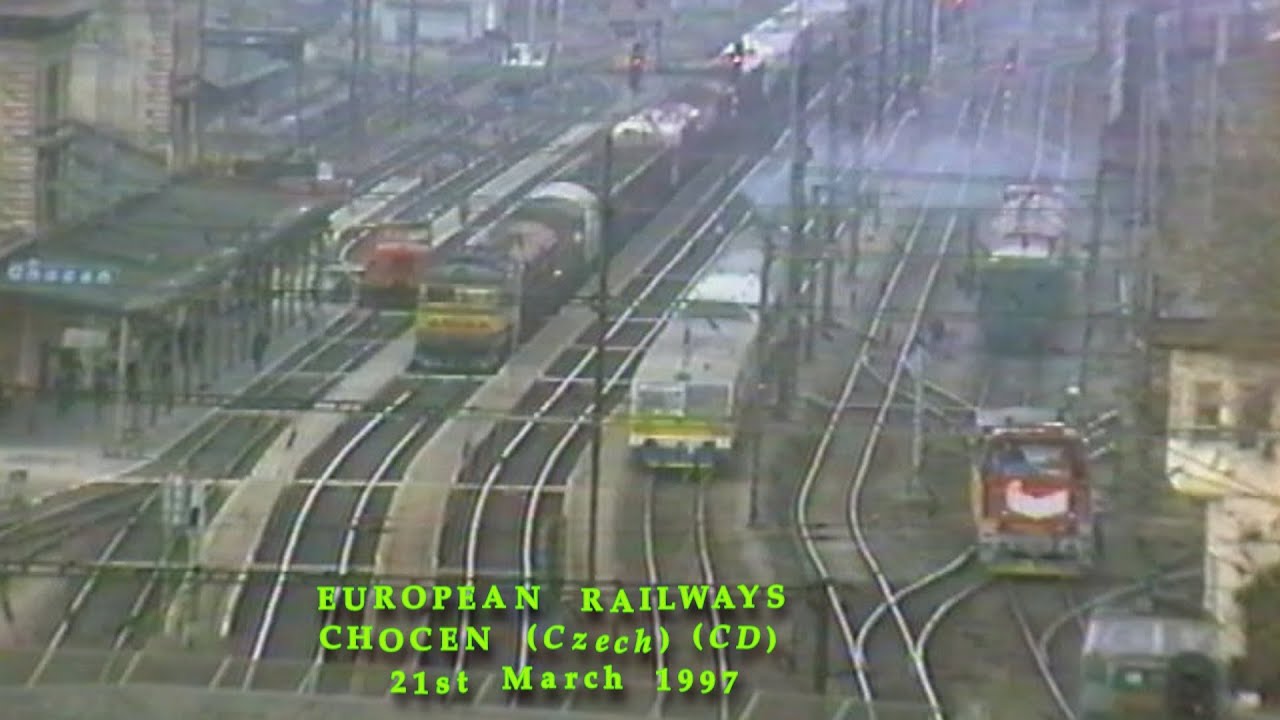 European Railways in the 1990s Choceň  (Czech Republic ČD) on 21st March 1997