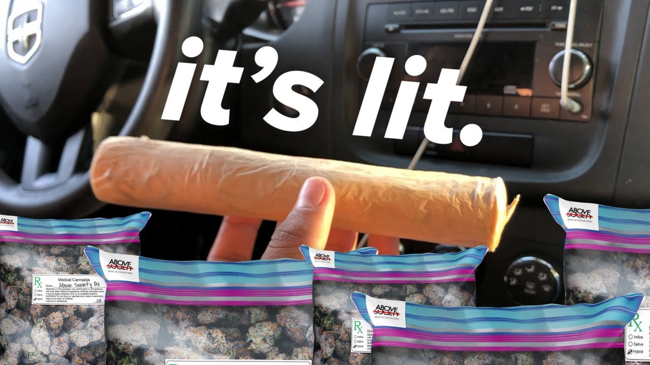(HUGE JOINT) SMOKING 1 OUNCE JOINT WITH @ICANTROLLSKINNY_