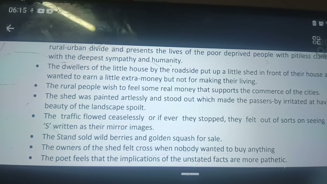 A 🛣️ Roadside Stand Summary Full chapter Explanation in Hindi हिंदी में समझे #class12thenglish 