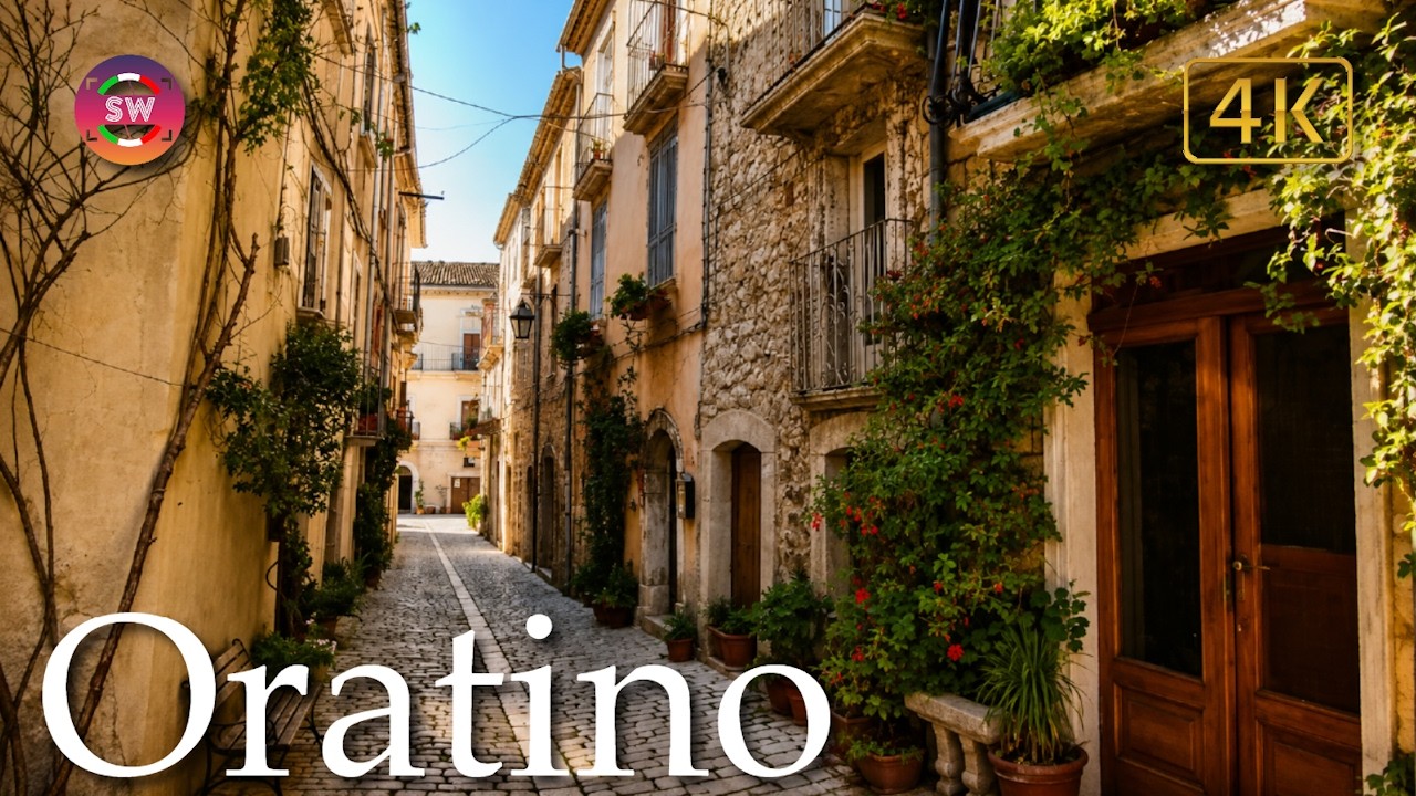 Oratino (Molise), Italy【Walking Tour】With Captions - 4K