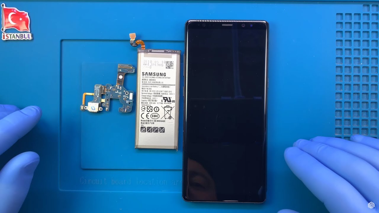 Samsung Galaxy Note 8 Замена аккумулятора и разъема для зарядки