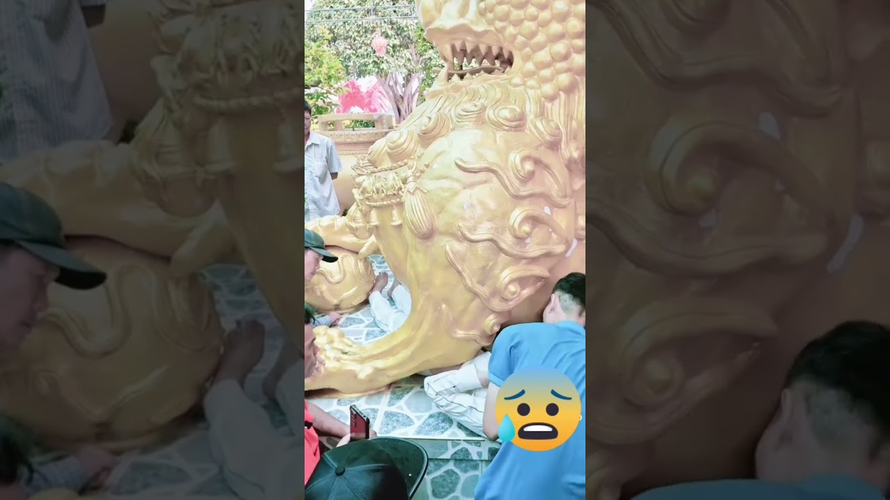 Nghe anh trai kể lại rõ ràng câu chuyện người phụ nữ bị kẹt dưới tượng sư tử đá 