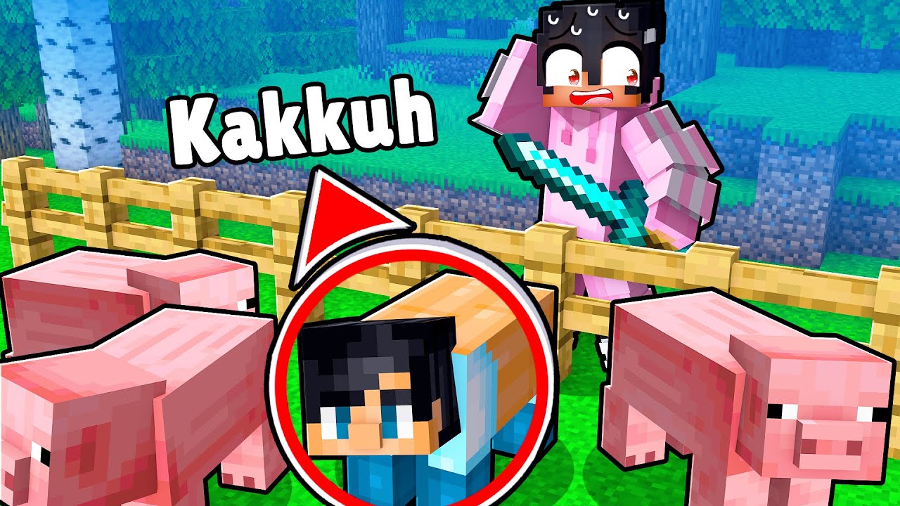 Kumpi Löytää TOISEN Ensin ELÄIMENÄ?! Minecraft Piilosta w/ Kakkuh