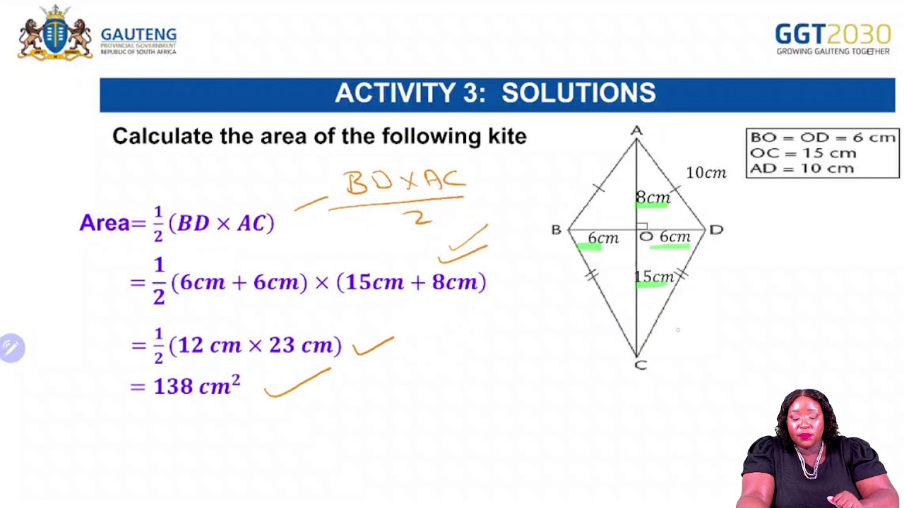 MATHEMATICS GRADE 9 : AREA AND PERIMETER OF 2D SHAPES - THE AREA OF 2D SHAPES