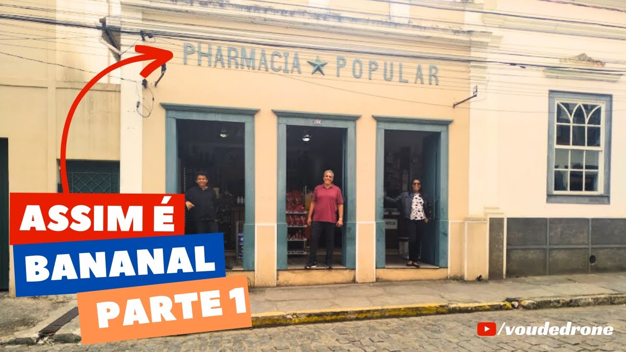 A PHarmacia mais antiga do Brasil ainda funcionando - BANANAL SP -  @Vou de DRONE ⁴ᴷ