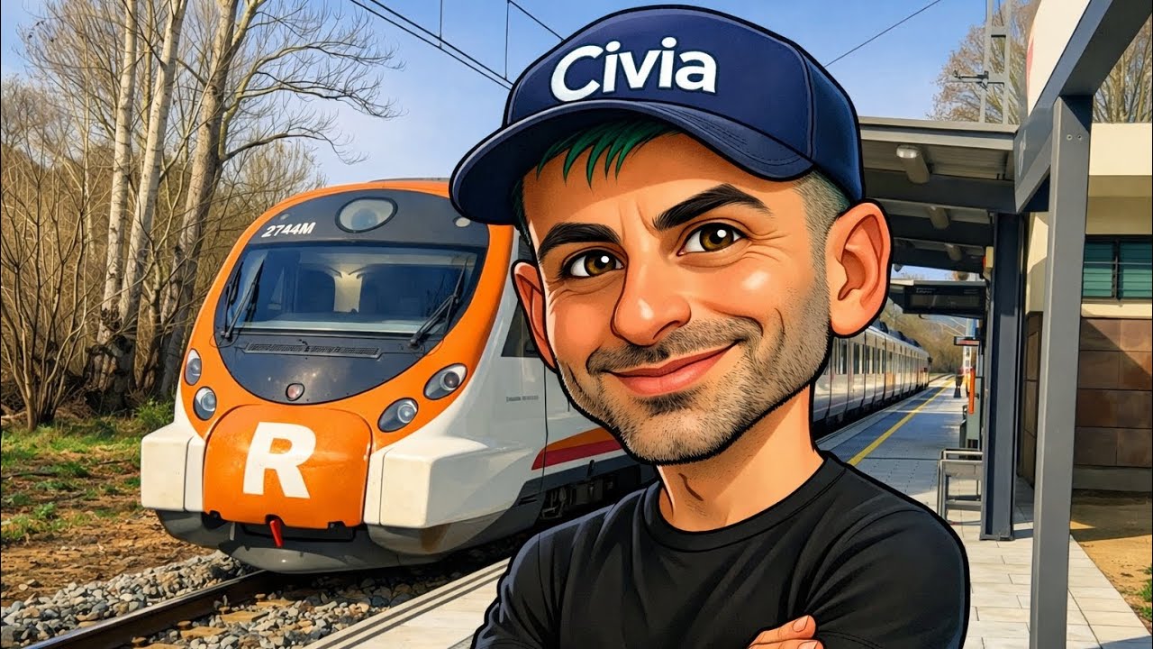 Civia 465 Tordera. R1 Maçanet-Massanes. Velocidad 30 🟨 y parada en paso a nivel. 