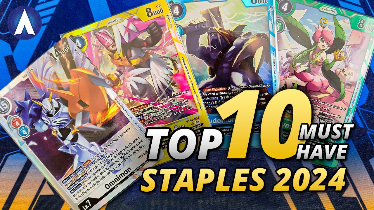 TOP 10 MUST HAVE STAPLE CARDS for the Digimon Card Game & TCG in 2024!