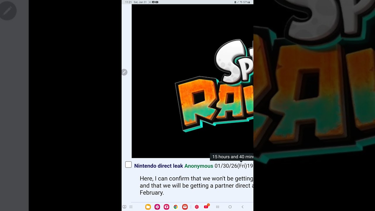 Nintendo direct leak and splatoon raiders leak 