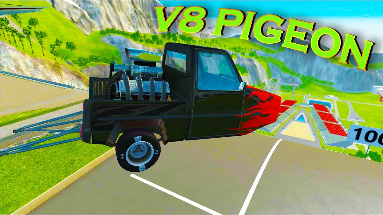 Rear Engined V8 Pigeon Crash Testing - BeamNG drive