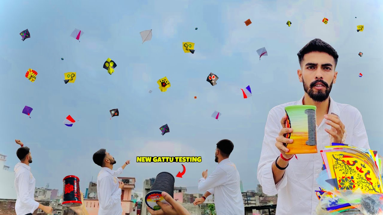 Kite Flying 2025 | New Gattu Manjha Testing | Kite Flying Video | Kite Flying Vlog | Yogesh 01 Vlogs