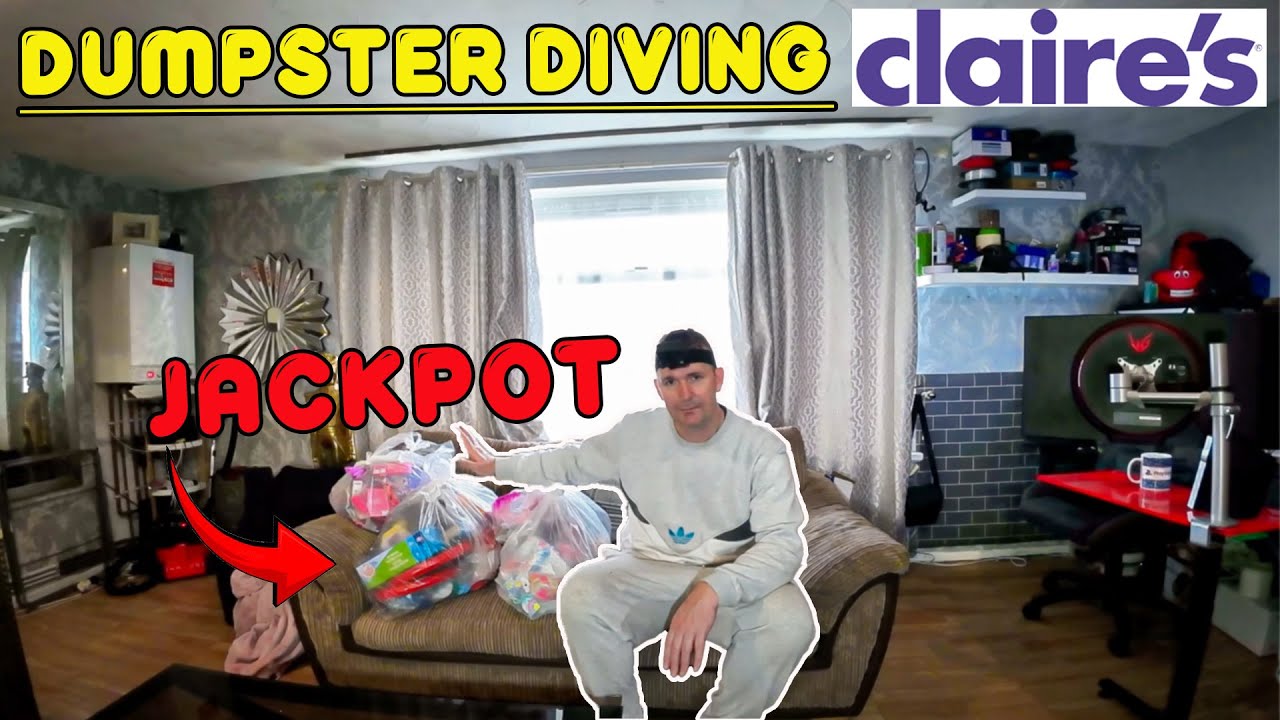 DUMPSTER DIVING UK CLAIRE'S JACKPOT GRAB BAG SCORE, MAKE UP, JEWELLERY, TOYS