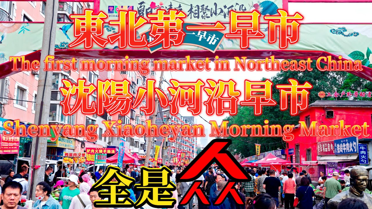 【中國趕集】[China Markets Tour]東北第一早市沈陽小河沿早市，每天有上萬人去逛，要啥有啥。The first morning market in Northeast China。