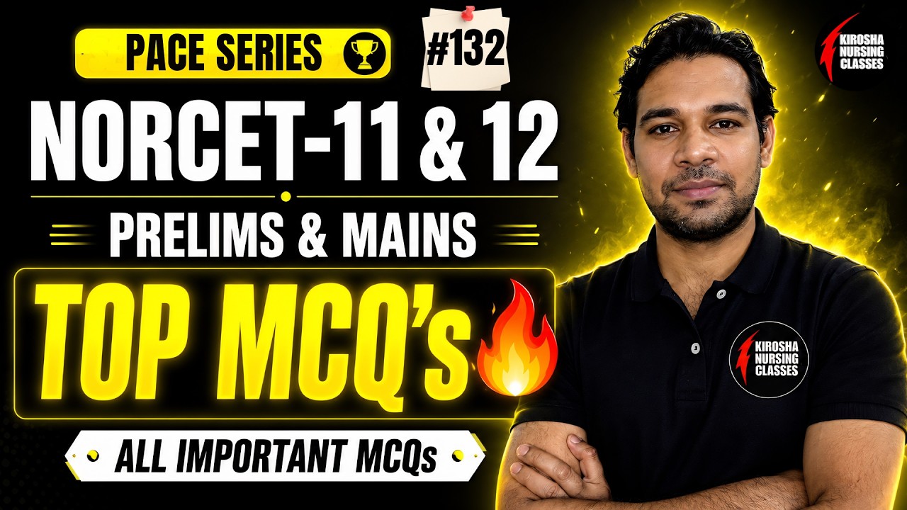 NORCET 11 & 12 Top MCQs | Prelims + Mains Most Important Questions #PACESeries133