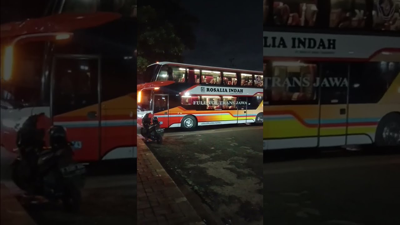 Bus Rosali indah nopin 143 yang ditunggu akhirnya tiba di terminal jatijajar