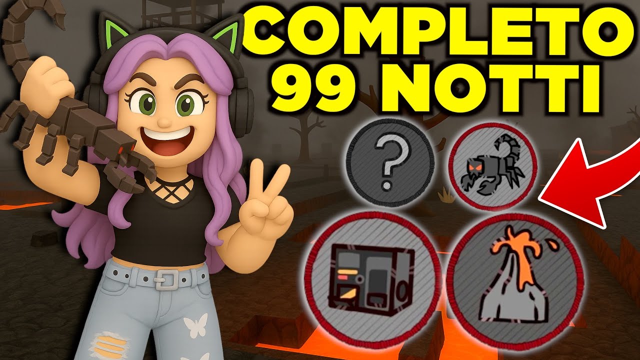 Ho COMPLETATO TUTTO il NUOVO BIOMA VULCANICO di 99 NOTTI nella Foresta di Roblox 🦂