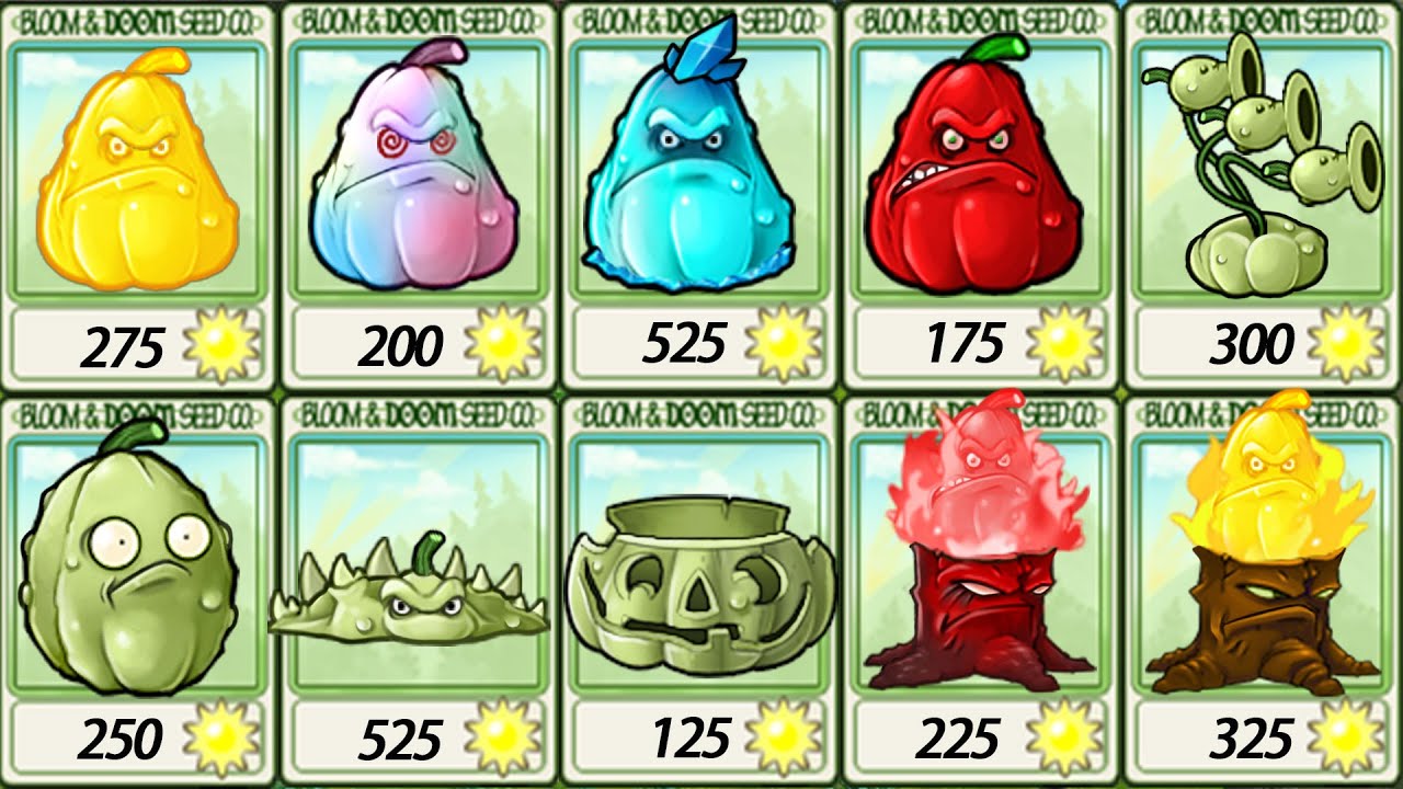 Squash family plants VS 999Zombies-------Plants vs Zombies