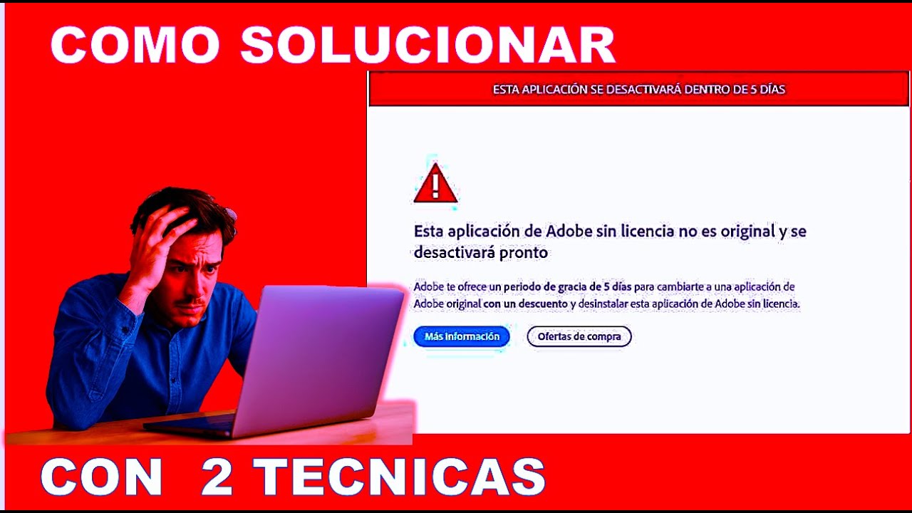 🛡️COMO SOLUCIONAR¨‼️ESTA APLICACION DE ADOBE SIN LICENCIA  NO ES  ORIGINAL Y SE DESACTIVARÁ PRONTO‼️