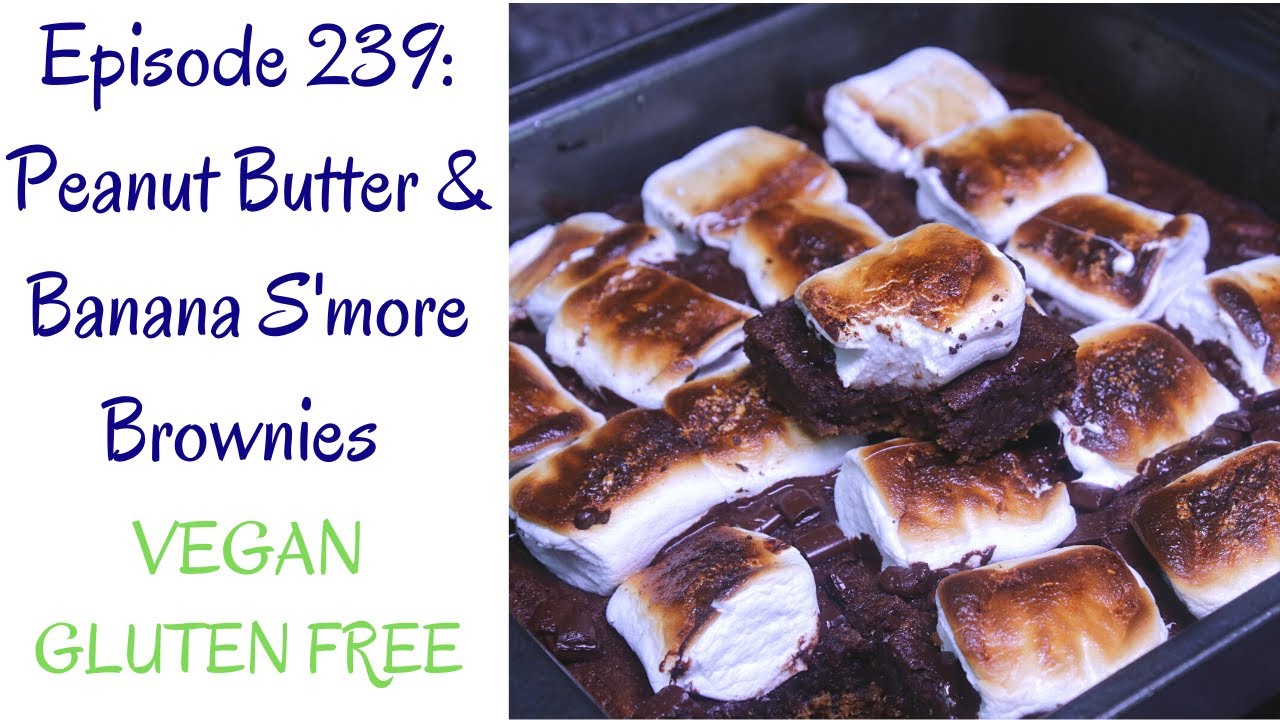 Peanut Butter and Banana S'more Brownies // Gluten Free // Vegan