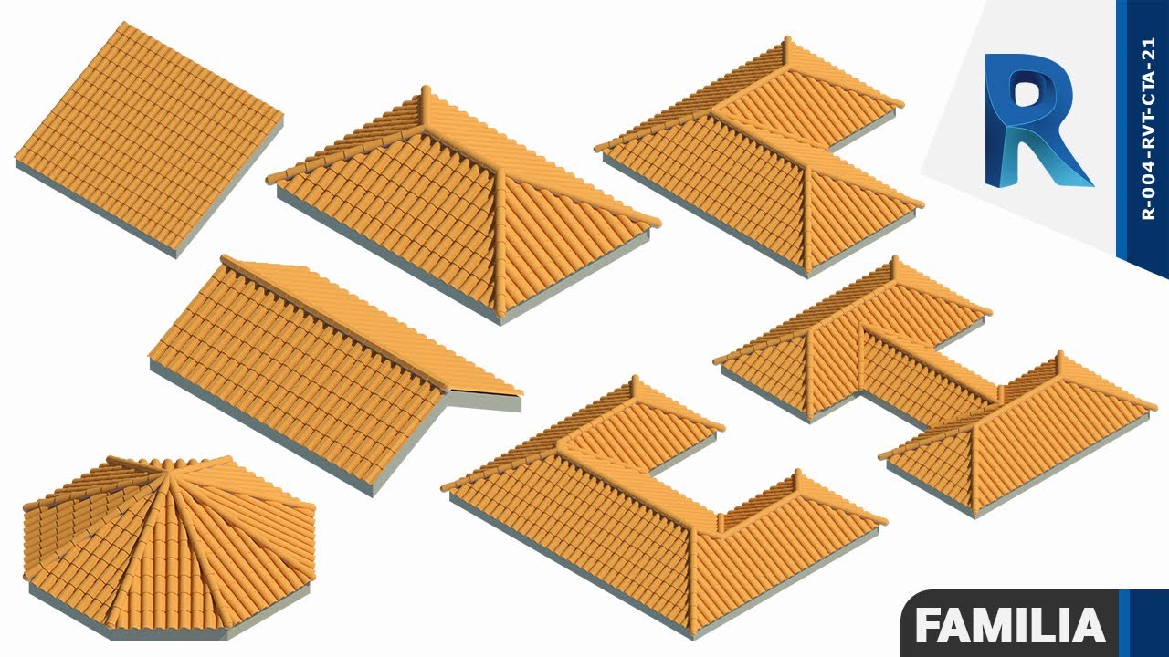 Presentación y Guía de Uso | Familia de Cubierta de Tejas Adaptativa en Revit | Familias Revit