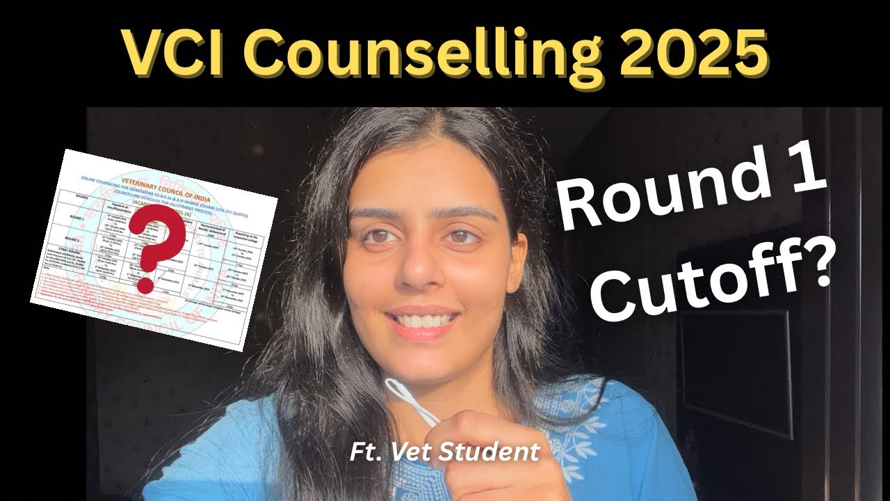 VCI Counselling 2025 Round 1 Cutoff | My Vet Journey #vet #neet #vci #veterinary #new #viral