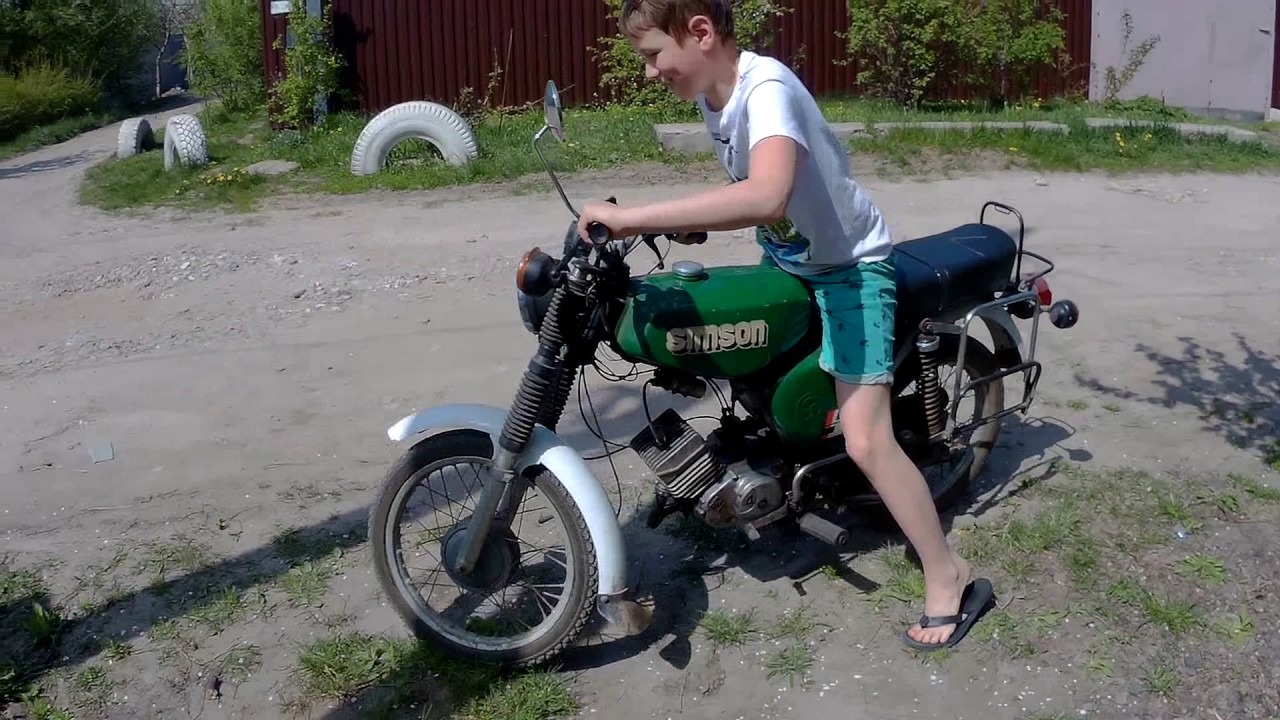 Мокик SIMSON , замена вала кикстартера  
