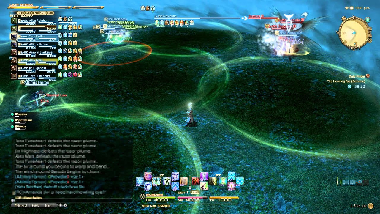 FFXIV :ARR The Howling Eye (Extreme) - Garuda Primal Battle - ( Whm PoV )