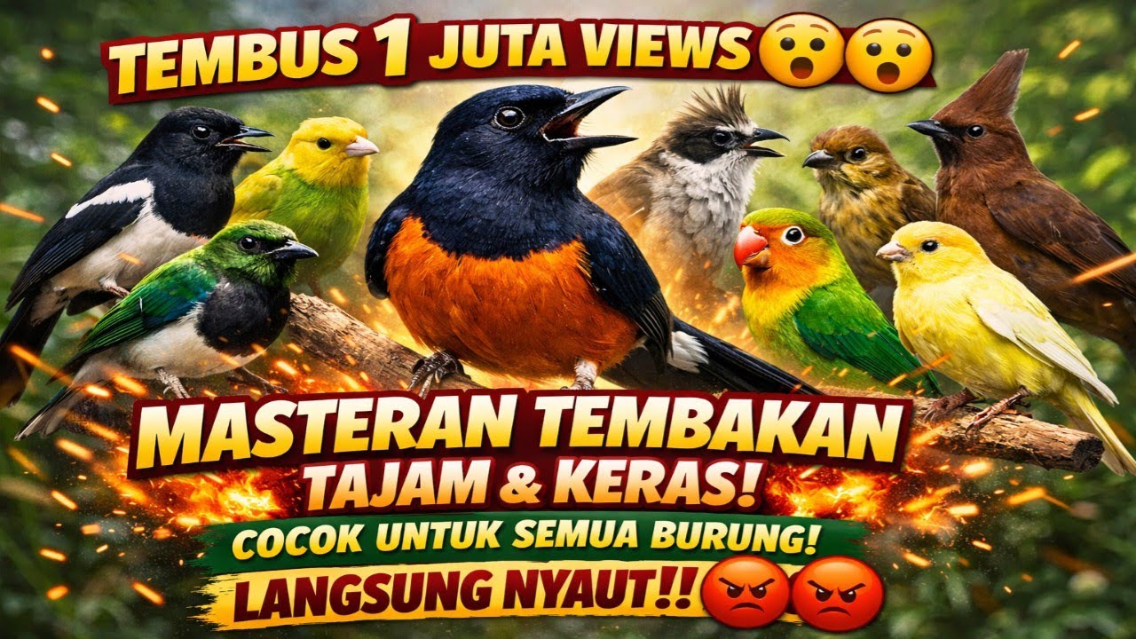MASTERAN TEMBAKAN KERAS DAN RAPAT‼️MURAI BATU, CUCAK IJO, KACER, CILILIN, KATEM, CUCAK JENGGOT, DKK.