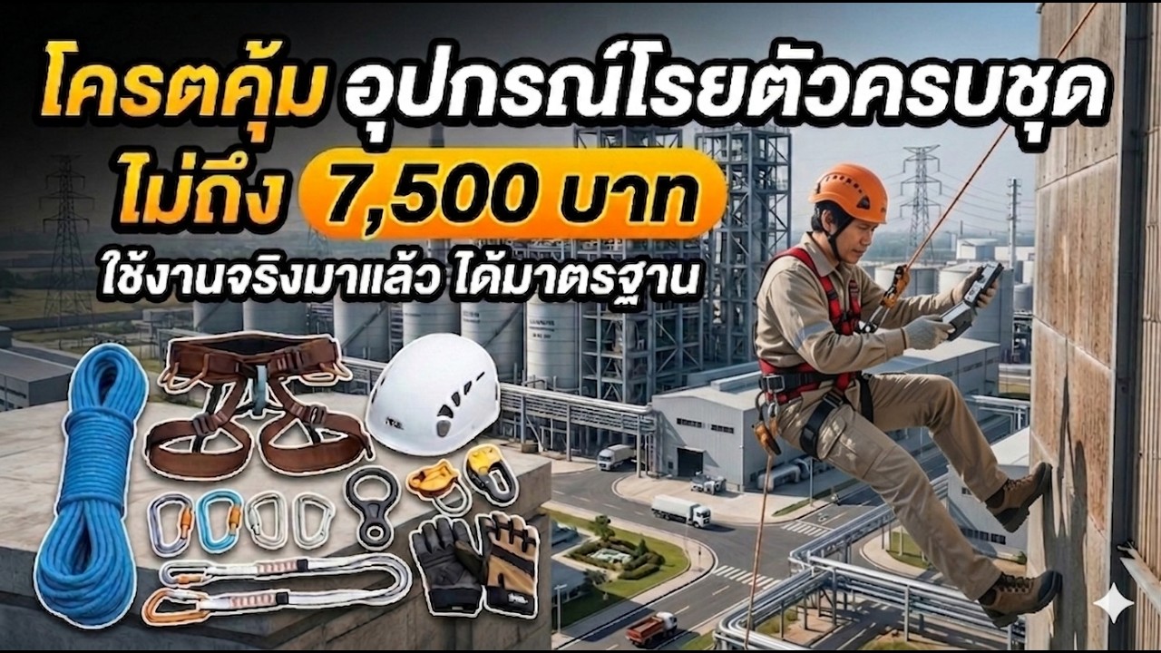 โครตคุ้ม อุปกรณ์โรยตัวครบชุด ไม่ถึง 7,500 บาท ใช้งานจริงมาแล้ว ได้มาตรฐาน