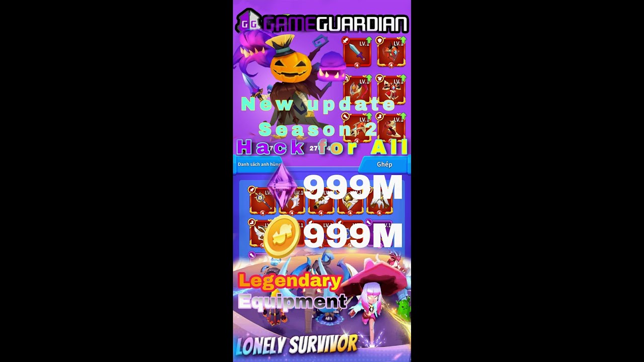 Lonely Survivor | Hack Season 2 | Gems, Gold, Equip, hero.. all | Game Guardian