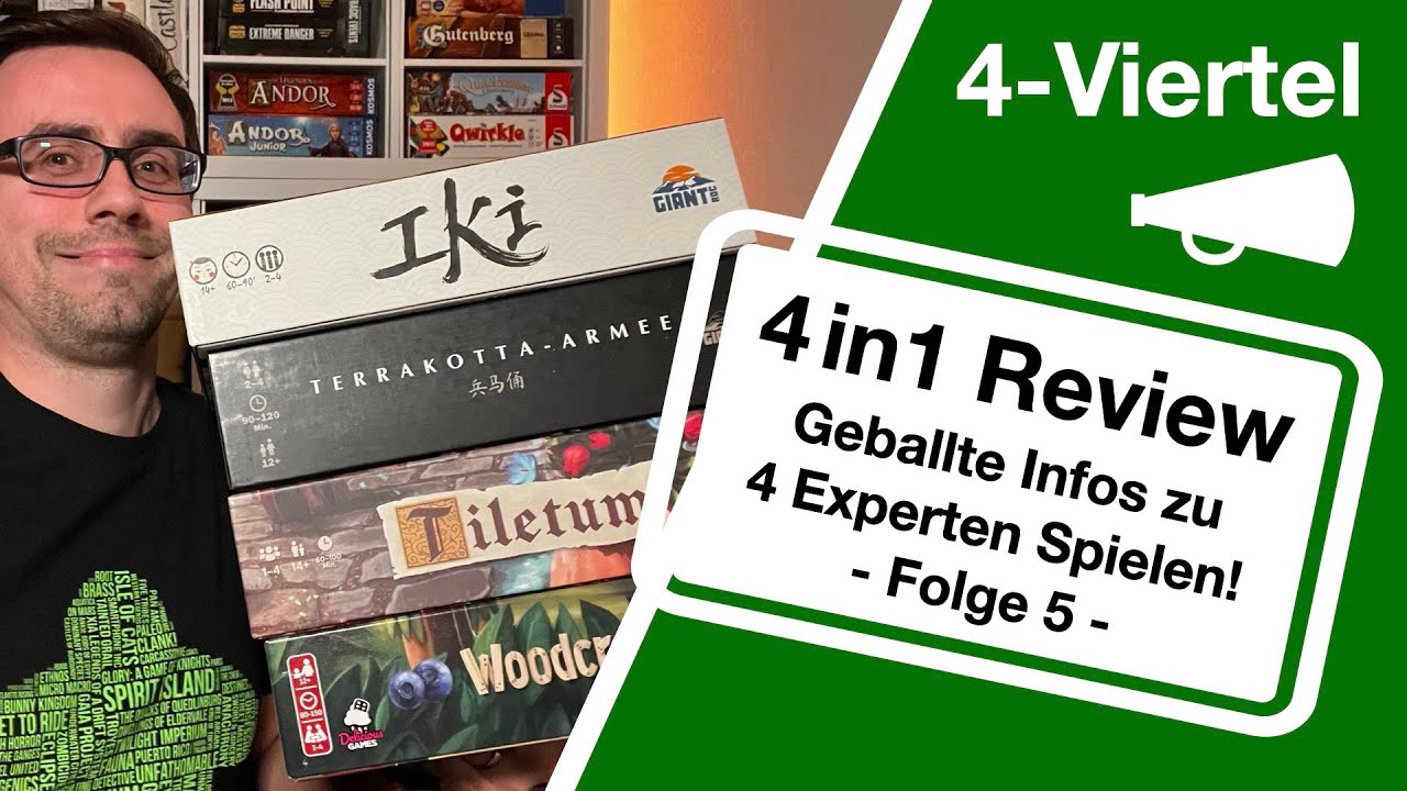 #4Viertel - Expertenspiele | IKI / Terrakotta Armee/ Tiletum/ Woodcraft | geniale Spiele