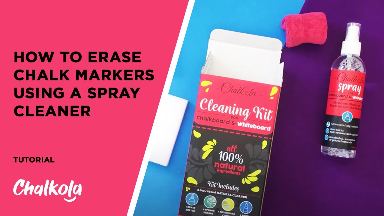 How To Erase Chalk Markers Using Chalkola Spray Cleaner | Tutorial