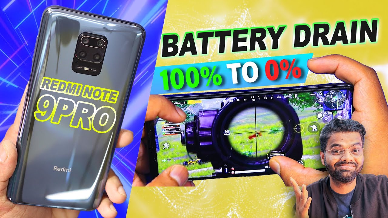 Redmi Note 9 Pro Pubg Battery Drain Test 100%-0% (Smooth+Extreme) New BENCHMARK😲😲