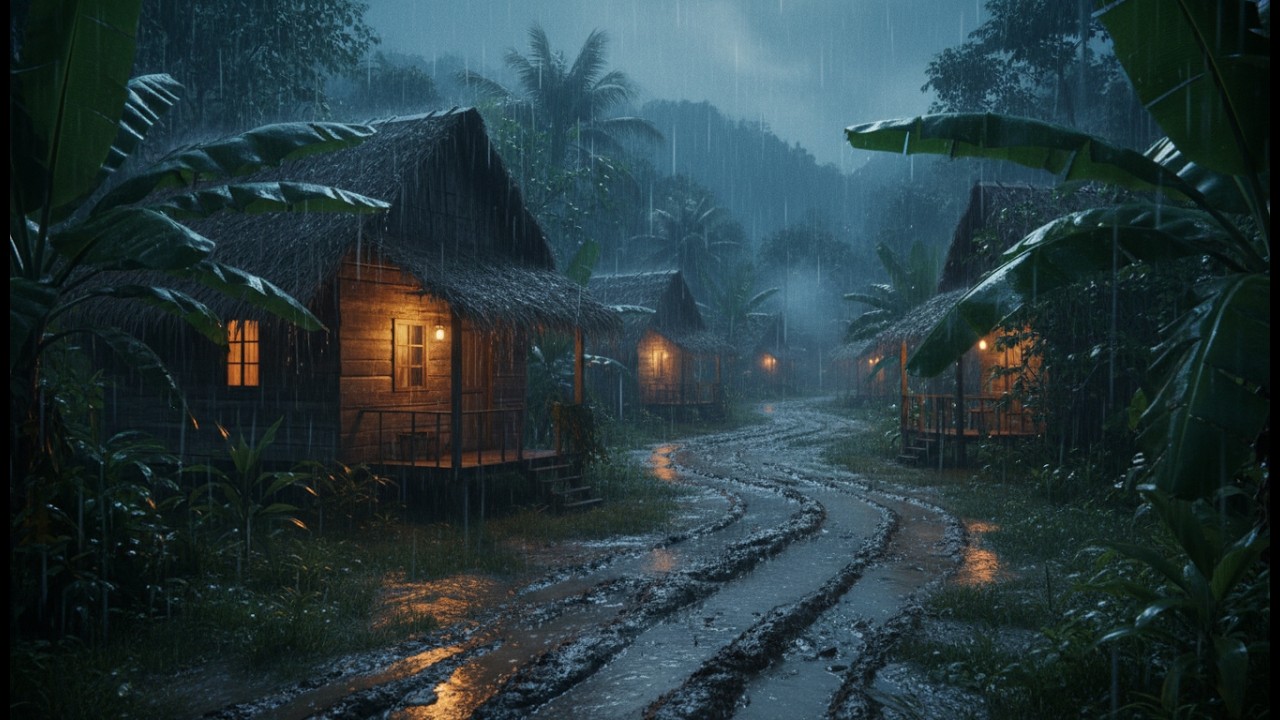 Rain Sounds for Sleeping 🌙 Night Heavy Rain Ambience for Deep Sleep, Calm Thoughts & Total Rest