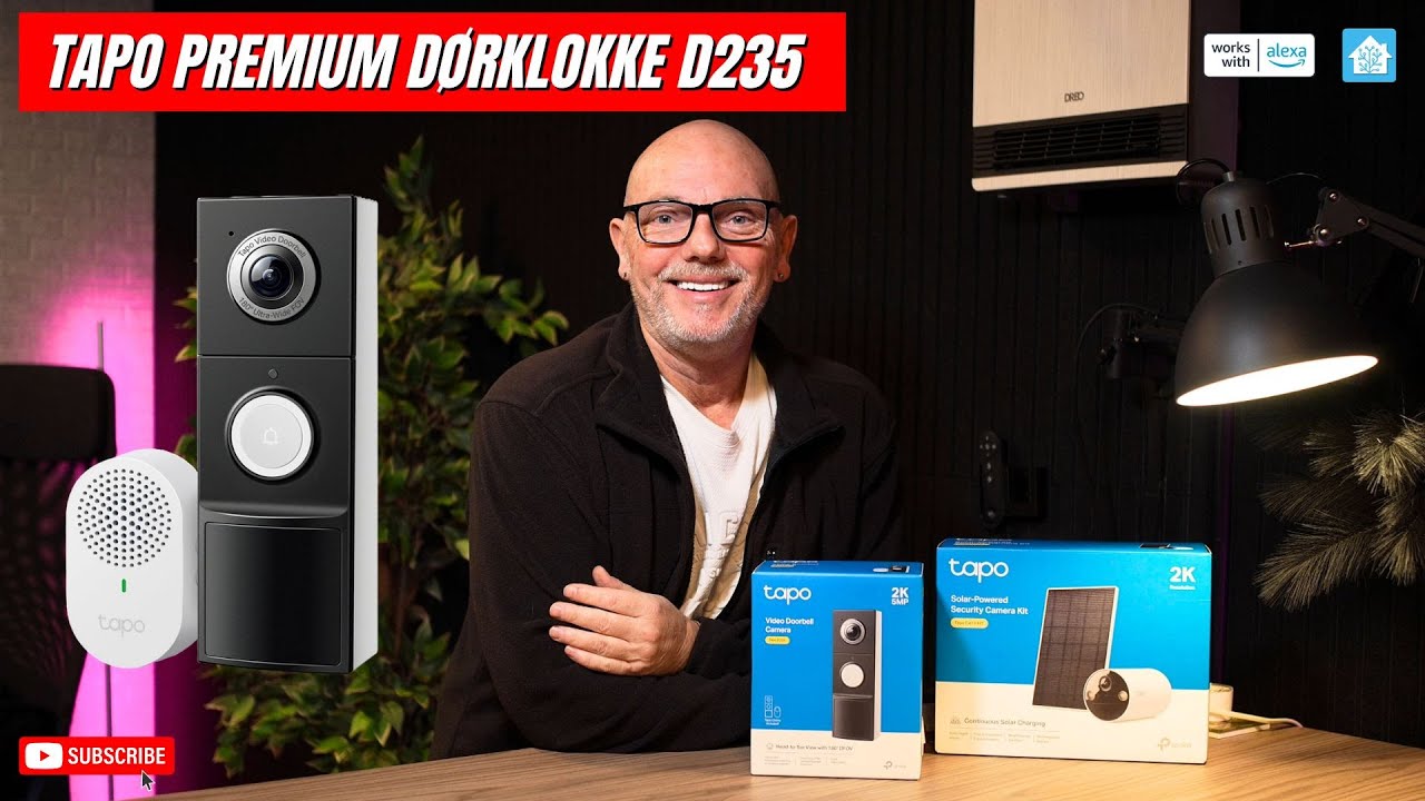 Tapo 2K Premium Dørklokke D235 med Chime - Perfekt til dit Tapo Eco System !