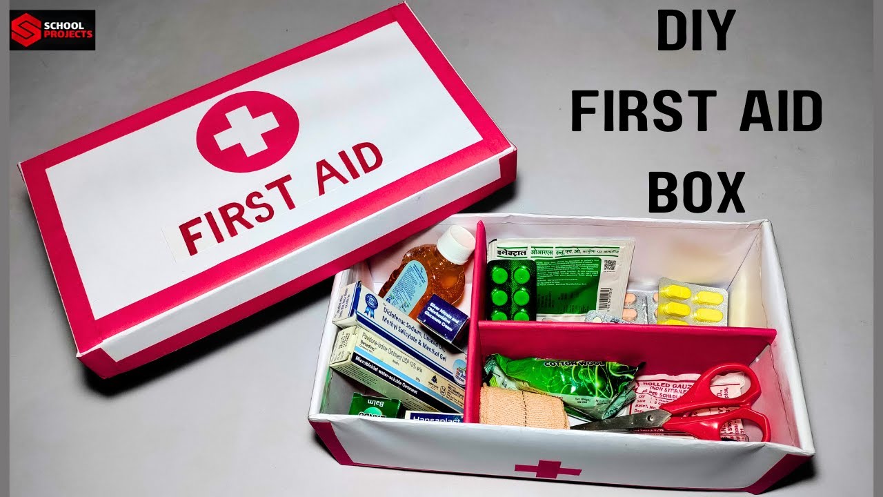 How to Make First Aid Box | First Aid Box School Project | DIY First Aid Box | First Aid Kit