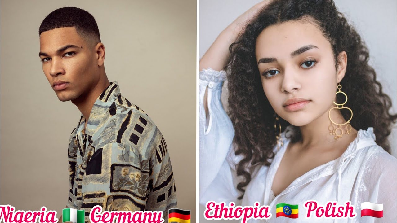Photo of beautiful Mixed African European - black and white