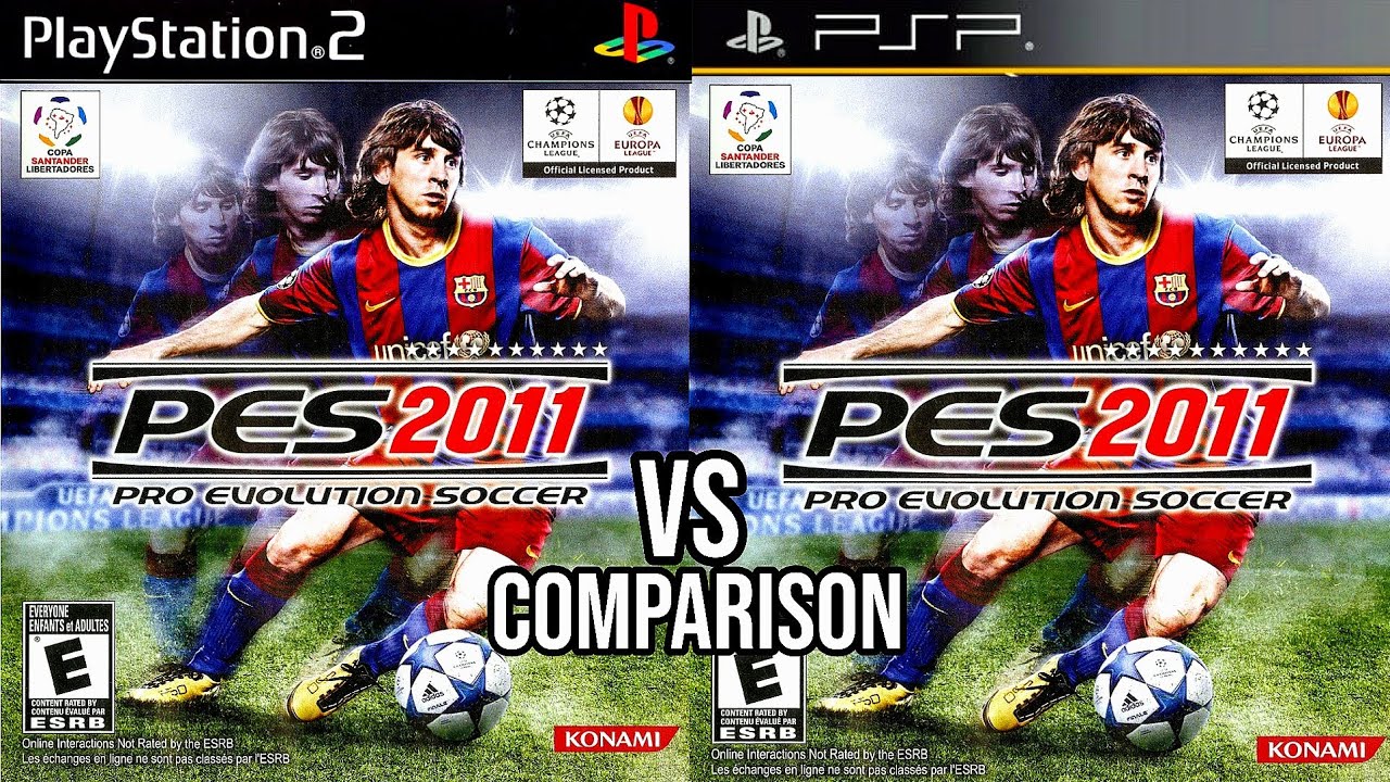 PES 2011 PS2 против PSP