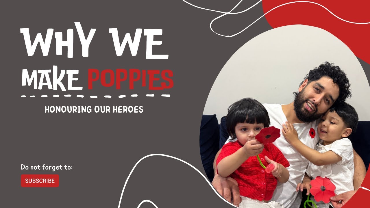 Remembrance Day Poppy Craft for Kids | Rayyan & Layla | Meaning Behind the Poppy | November 11, 2025